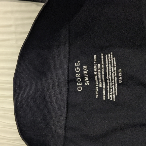 GEORGE S/M Black Leggings w/ Lace at the ankles - Picture 2 of 3